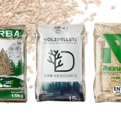 Tani pellet z Ukrainy: worki z ekologicznym paliwem drzewnym Verba, Holzpellets i Rezult.
