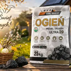 Wesołych Świąt! Węgiel ekogroszek extra premium plus "Ogień" Ultra 29, idealny na wiosenne chłody.