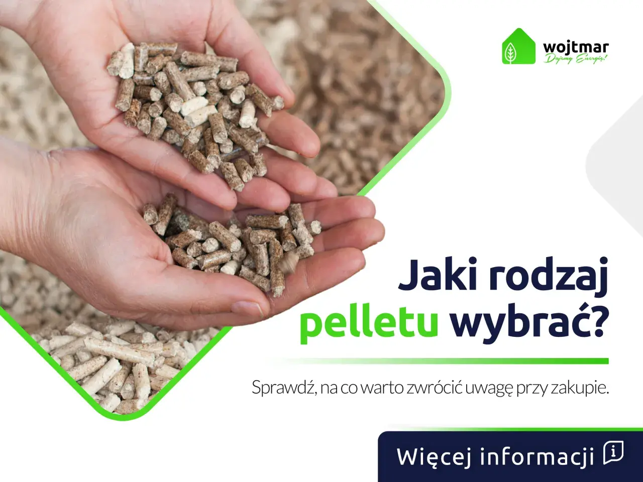 Dłonie trzymają pellet, który ma wysoką pellet wartość opałową. Dowiedz się, jaki rodzaj pelletu wybrać.