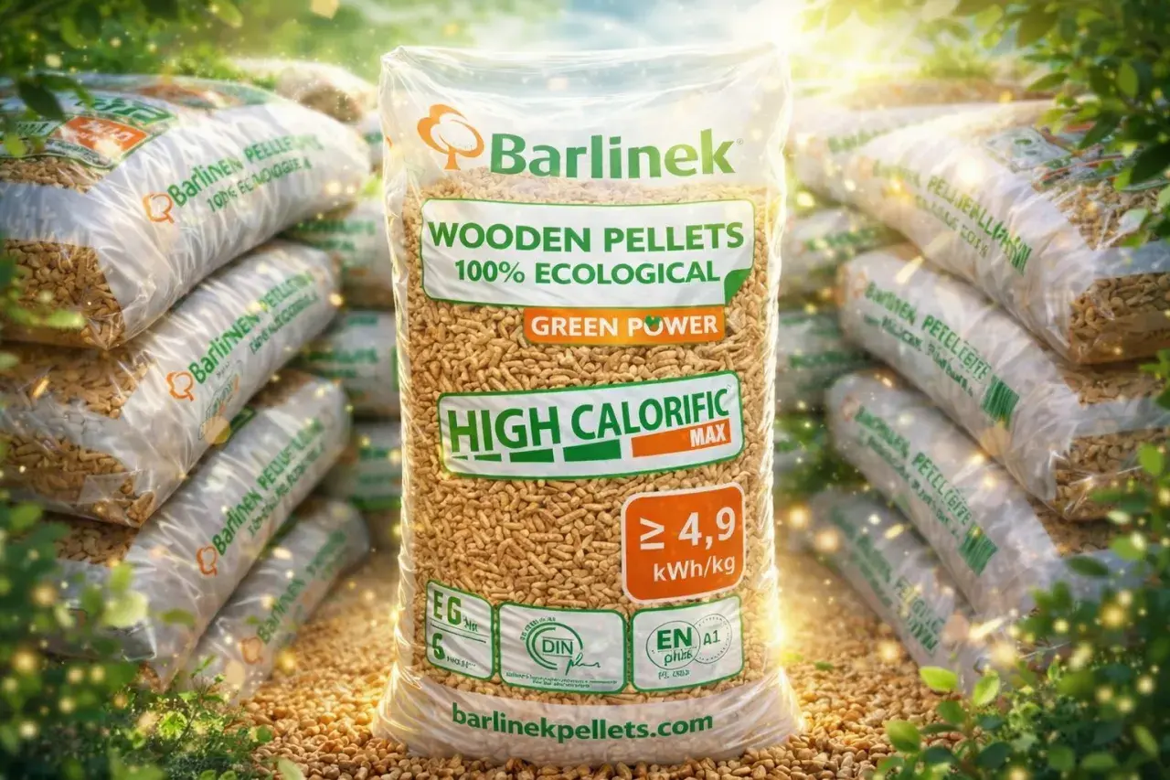 Worek pelletu Barlinek, 100% ekologiczny, o wysokiej kaloryczności. Idealny do ogrzewania, dostępny w Mińsku Mazowieckim.