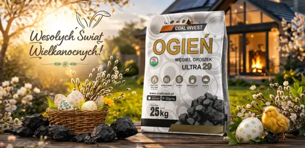 Wesołych Świąt! Węgiel ekogroszek extra premium plus "Ogień" Ultra 29, idealny na wiosenne chłody.